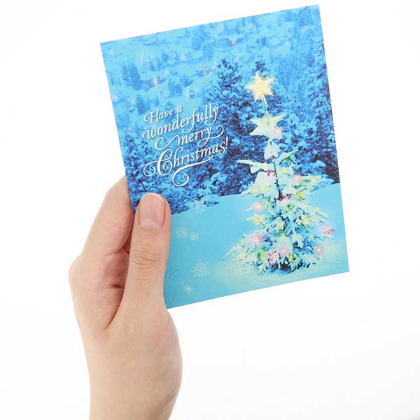 メッセージカード　クリスマス(ホワイトツリー)