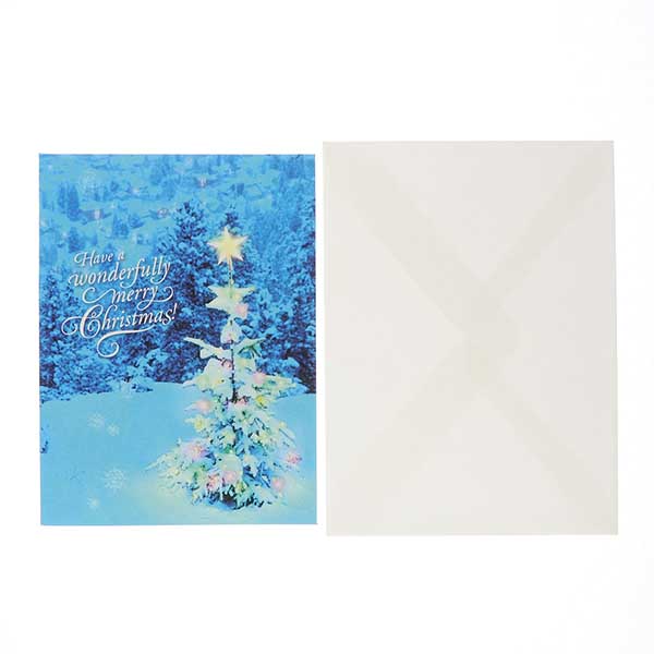 メッセージカード　クリスマス(ホワイトツリー)