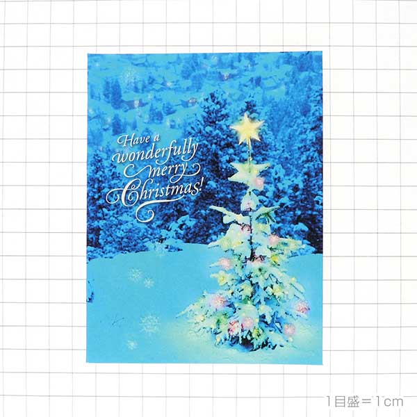 メッセージカード　クリスマス(ホワイトツリー)