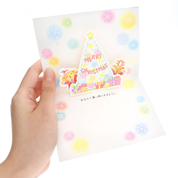 メッセージカード　クリスマス(Bear's Wish雪の結晶)