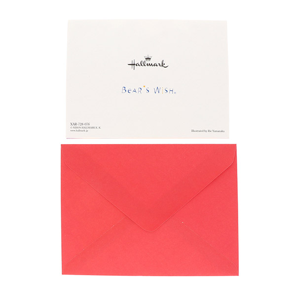 メッセージカード　クリスマス(Bear's Wish雪の結晶)