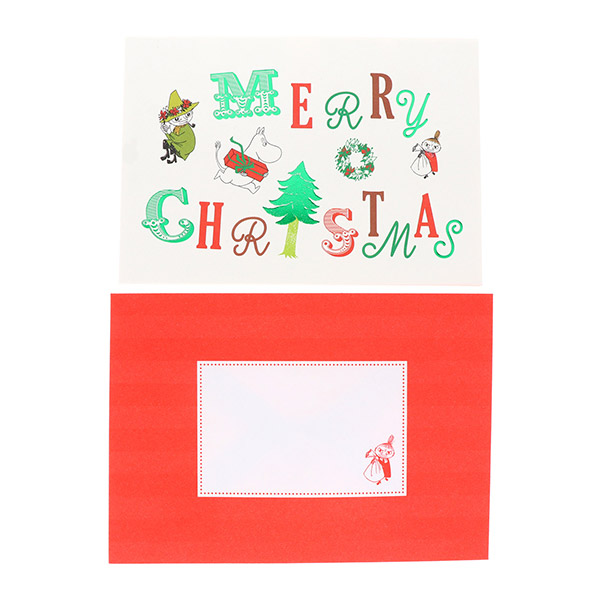 メッセージカード　クリスマス(MOOMIN飾り文字)