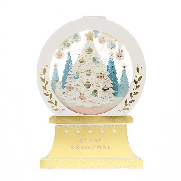 メッセージカード　クリスマス(スノードーム)