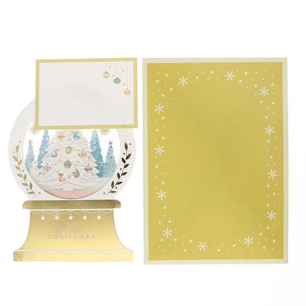 メッセージカード　クリスマス(スノードーム)