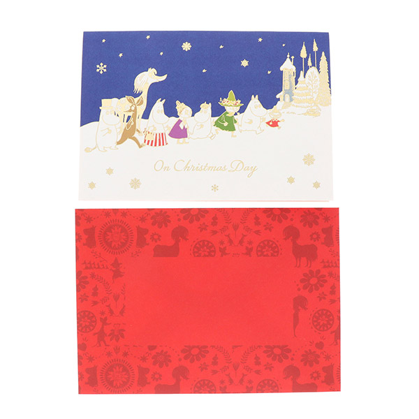 メッセージカード　クリスマス(MOOMINみんなでパーティー)