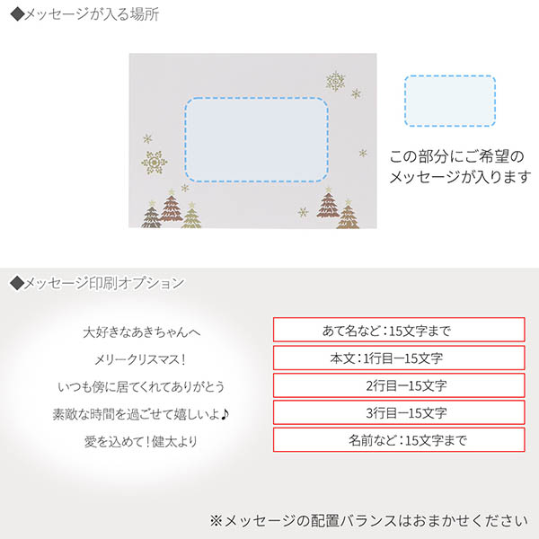 メッセージカード　クリスマス(グリーンジュエルツリー)