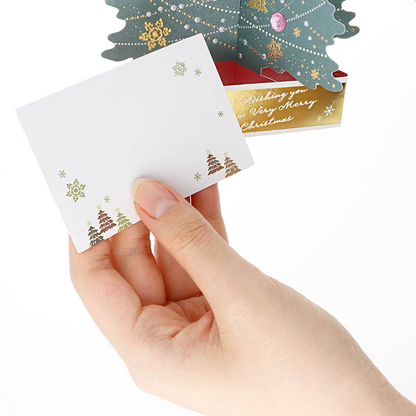 メッセージカード　クリスマス(グリーンジュエルツリー)