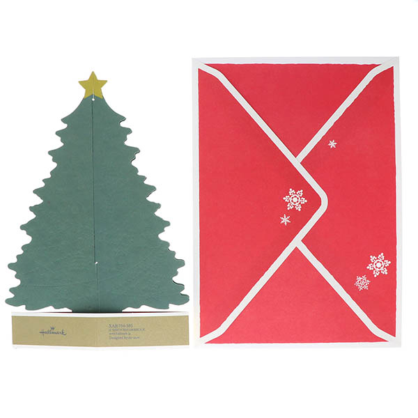 メッセージカード　クリスマス(グリーンジュエルツリー)
