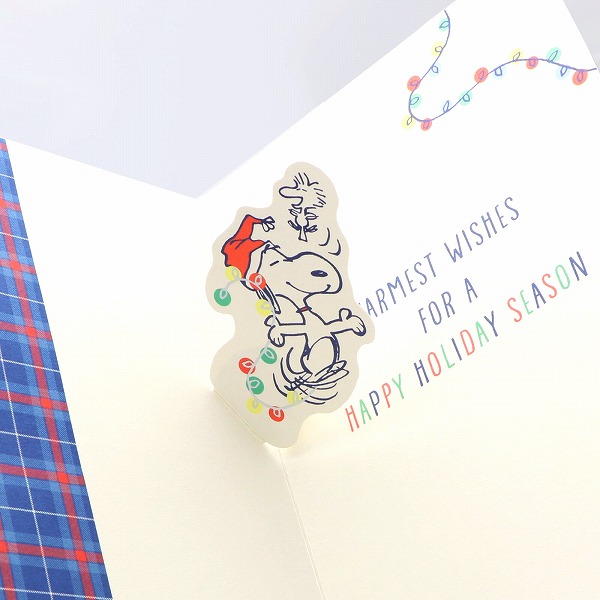 メッセージカード　クリスマス(SNOOPY Merry&Bright)