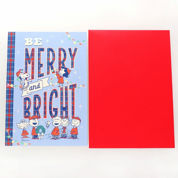 メッセージカード　クリスマス(SNOOPY Merry&Bright)