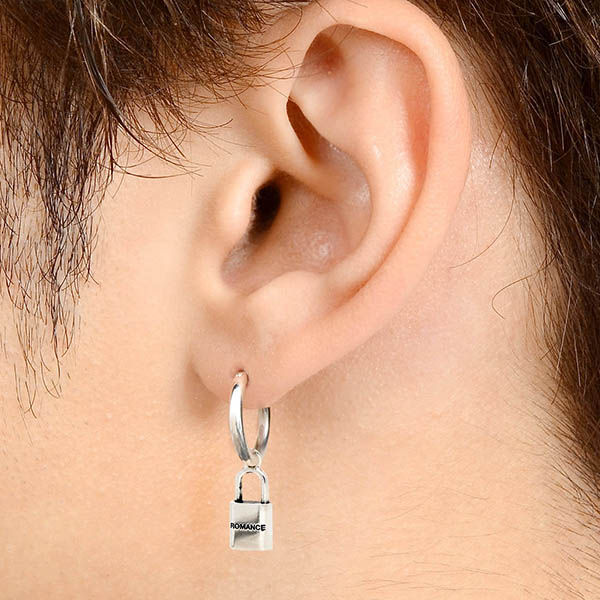 シルバーフープピアス(片耳用)