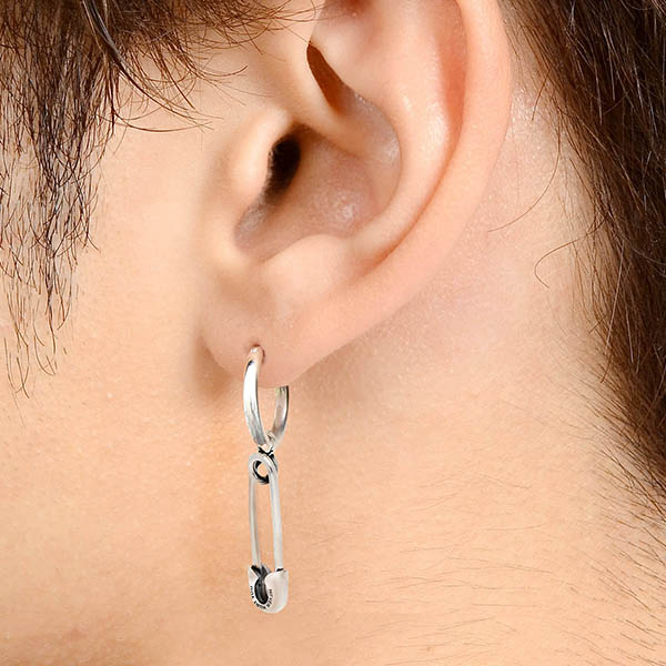 シルバーフープピアス(片耳用)