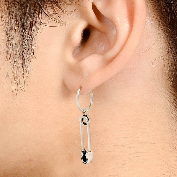 シルバーフープピアス(片耳用)