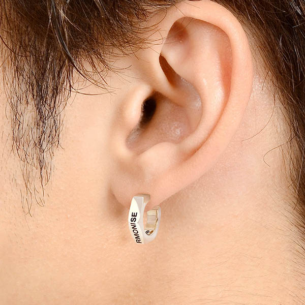 シルバーフープピアス(片耳用)