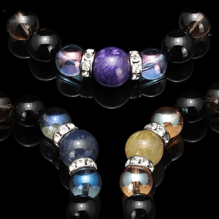 オーラブレス チャロアイト・サファイア・ルチルクォーツ12mm