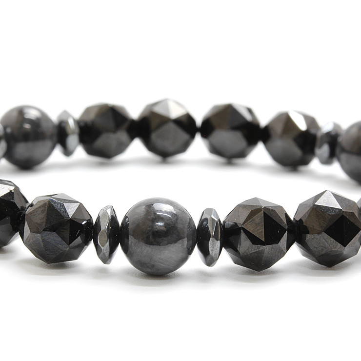 黒翡翠 スピネルブレスレット