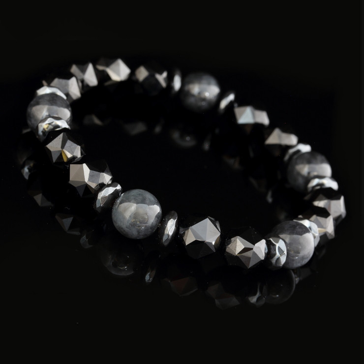 黒翡翠 スピネルブレスレット