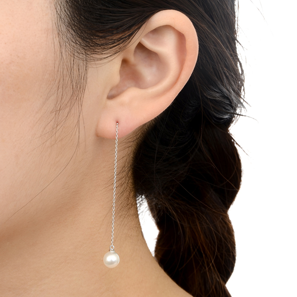 ホワイトゴールドピアス