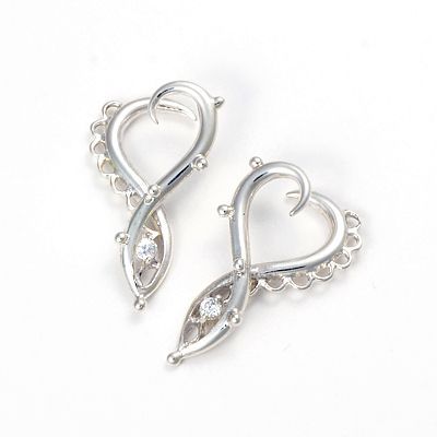 シルバーイヤーピンイヤリング