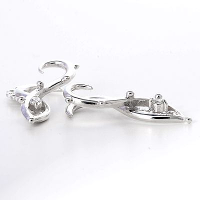 シルバーイヤーピンイヤリング