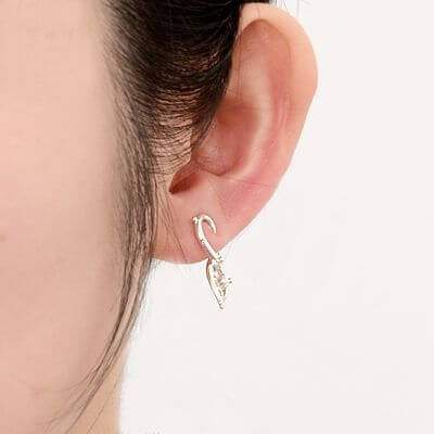 シルバーイヤーピンイヤリング