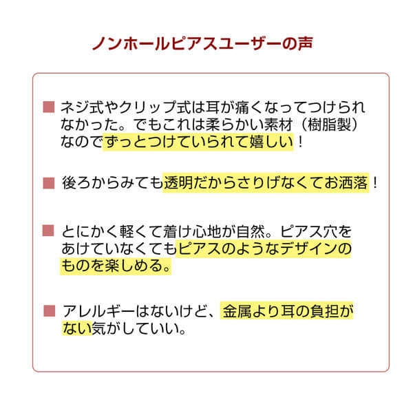 ノンホールピアス