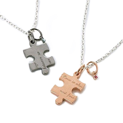 シルバーペアネックレス