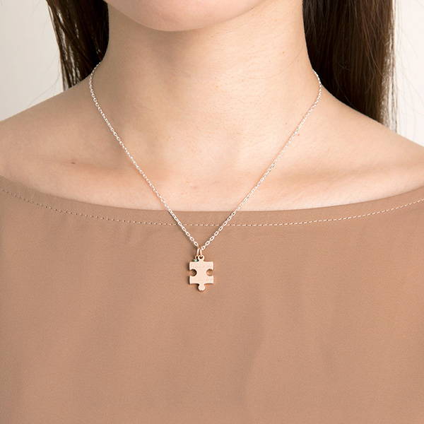 シルバーペアネックレス