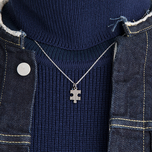 シルバーペアネックレス