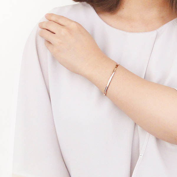 ステンレスペアバングル